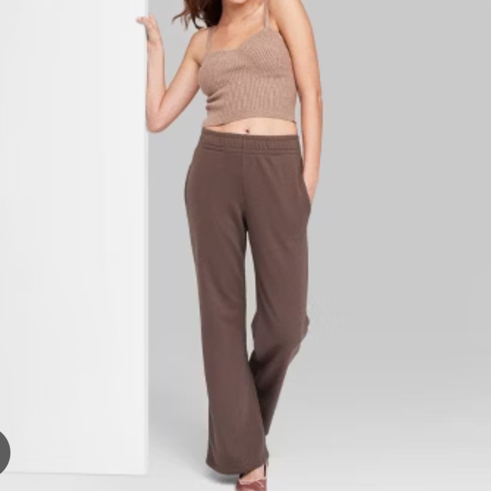 WILD FABLE BROWN WIDE LEG SWEATPANTS